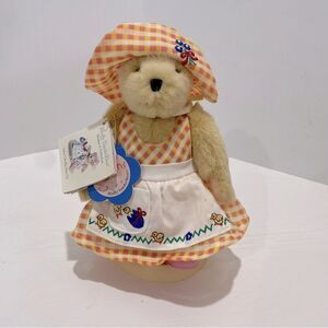 Vintage Muffy Vanderbear Spring Chicks Dress-up Bear Plaid Dress Teddy Bear